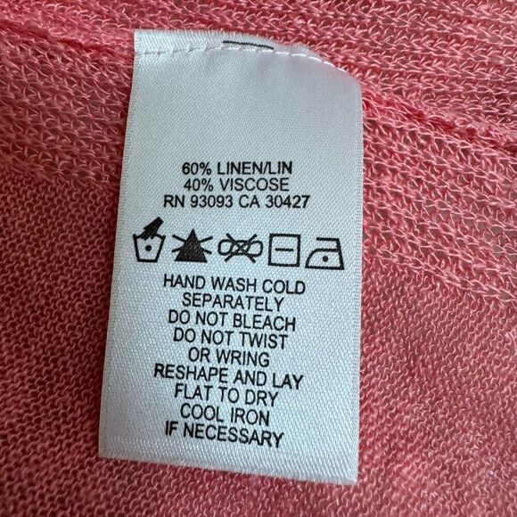 NIC+ZOE Women's Lightweight linen blend open front cardigan size M - Picture 7 of 9